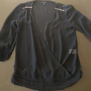 Banana Republic sheer wrap blouse